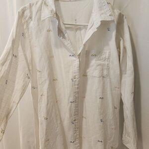 Linen blend blouse